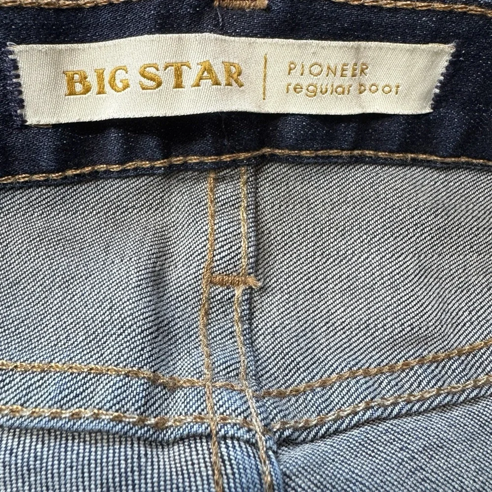 Big Star Mens Size 36L Jeans Pioneer Boot Cut Dark Wash Denim Cowboy